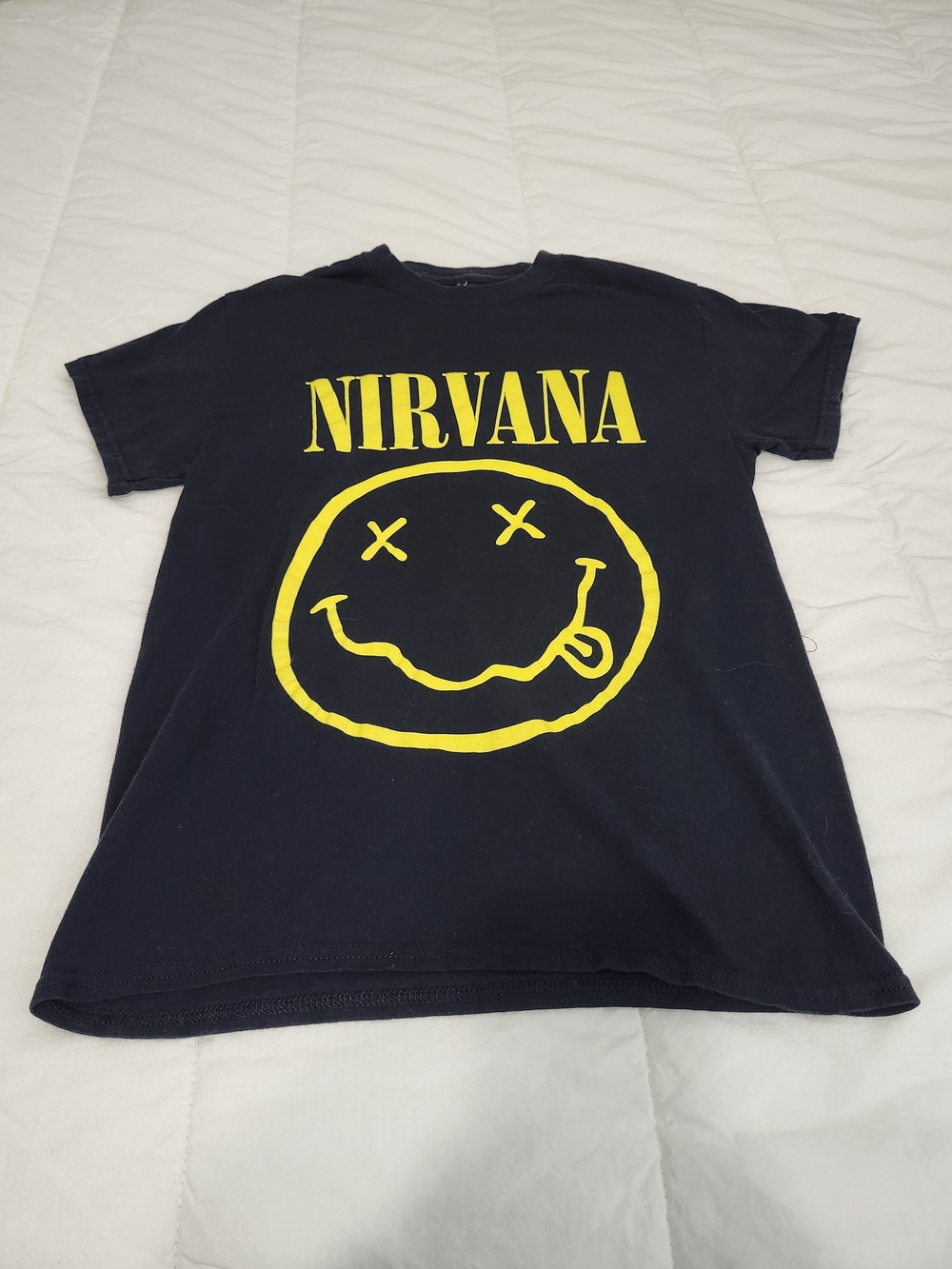 Champion Black T-Shirt with Yellow Nirvana Graphic